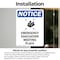 Signmission Emergency Evacuation Sign With Symbol, 3.5 in W x Rectangle, Vinyl Decal OS-2PACK-NS-D-35-V-11797 - alternate 3